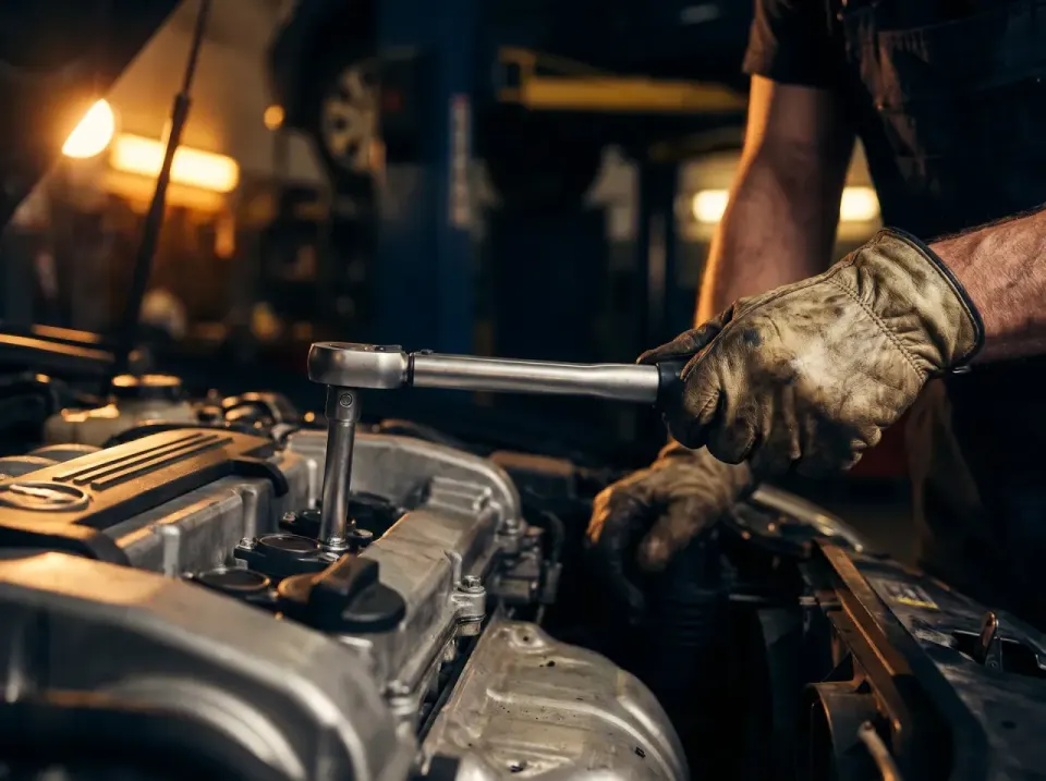 Expert mechanic at work
